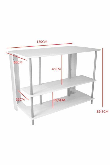 Hanah Home Isla de Cocina Peka-0018 Blanco